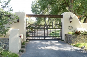 Entry Gates / Forged & Welded Steel / La Mesita Ranch / Nambe, NM