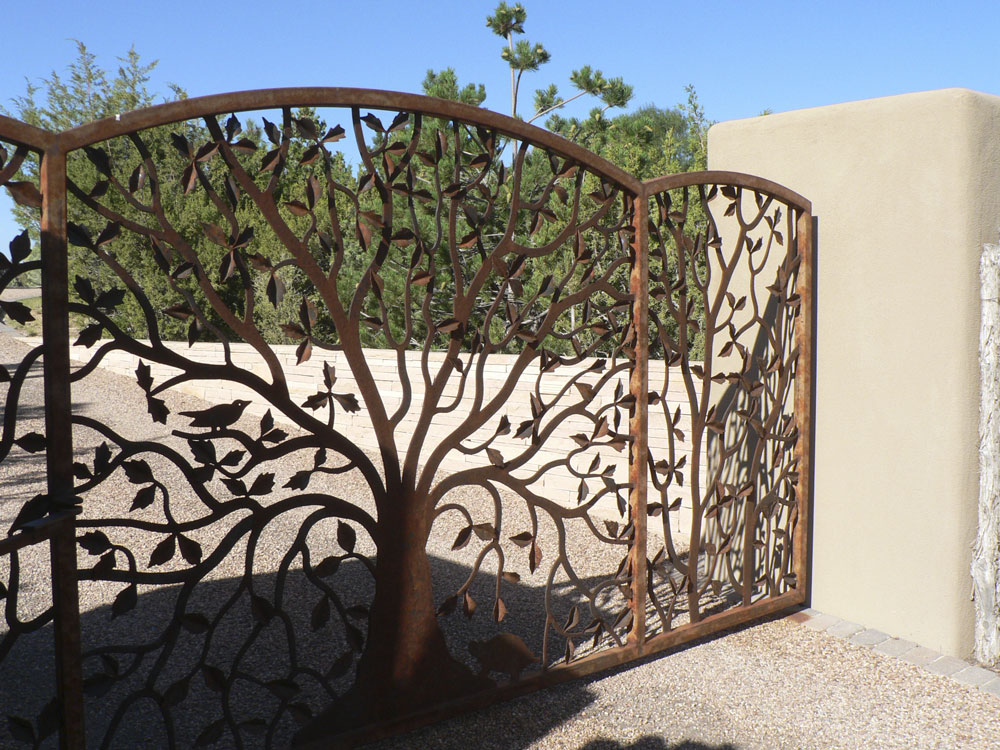 Ironwork / 'Tree-of-Life' Gate / Forged Steel / Santa Fe, NM / Vista Redonda