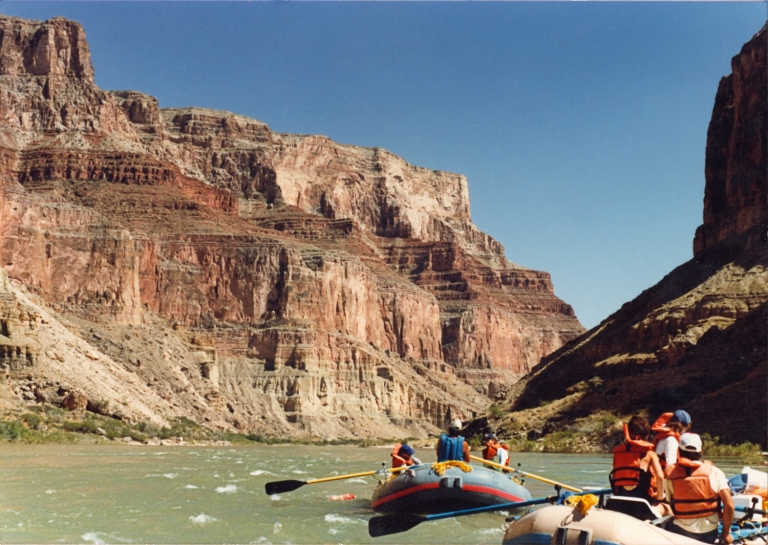 photo of rafters in grand canyon
