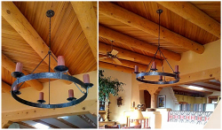 Ironwork / Ring Chandelier / Forged Steel / Santa Fe, NM / Old Agua Fria Road