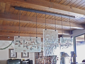 Ironwork / Sliding Glass Panels Ceiling Track / Glass