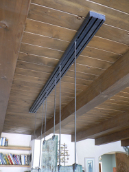 Ironwork / Sliding Glass Panels Ceiling Track / Glass