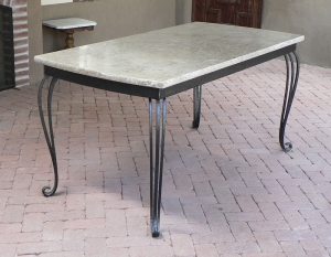 Ironwork / Forged Iron & Marble Table