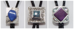 Three Bola Ties / Silver / Stones / © David Larson
