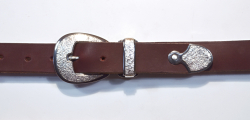 Buckle Set / 3 Piece Ranger Set / Dark Patina & Texture / Silver 925, 935 / ©David Larson