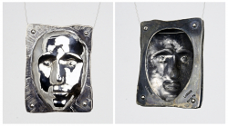 Hammer-Formed Silver Pendant