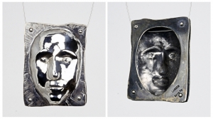 Hammer-Formed Silver Pendant