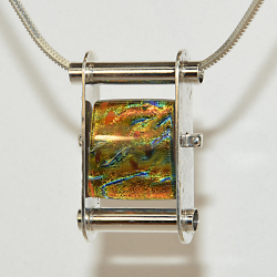 Glass Bead & Silver Pendant