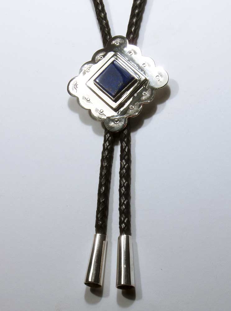 Bola Tie sterling silver/lapis lazuli ©2011/David Larson