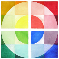 \'Four Square\' 2007 / watercolor / ©David Larson