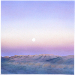 \'Moonrise Over Truchas #1\' 2006 / watercolor / ©David Larson
