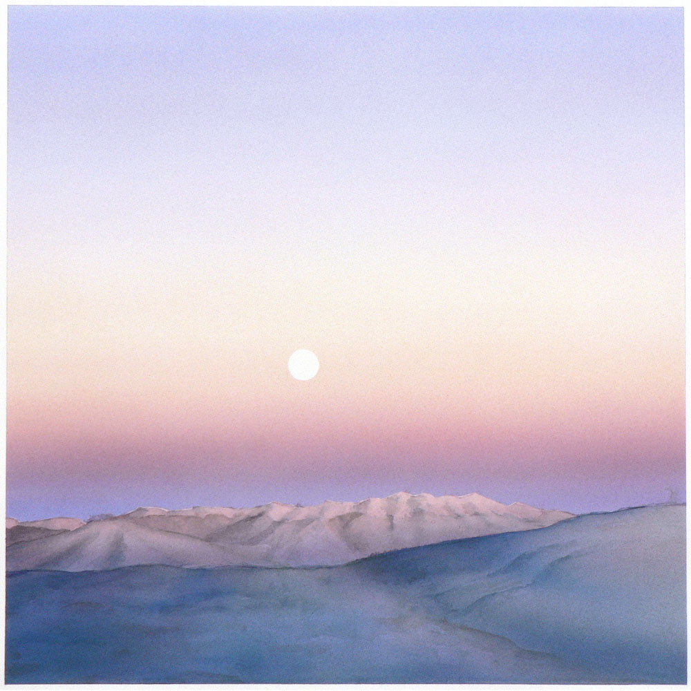 \'Moonrise Over Truchas #1\' 2006 / watercolor / ©David Larson