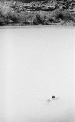 Swimmer in Little Colorado River