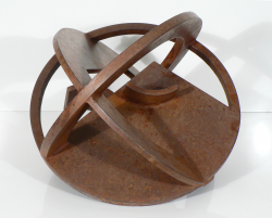 'Orbital #1' David Larson / 1996 / steel / 16" diameter x 12" high
