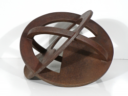 'Orbital #2' David Larson / 1997 / steel / 16" diameter x 12" high